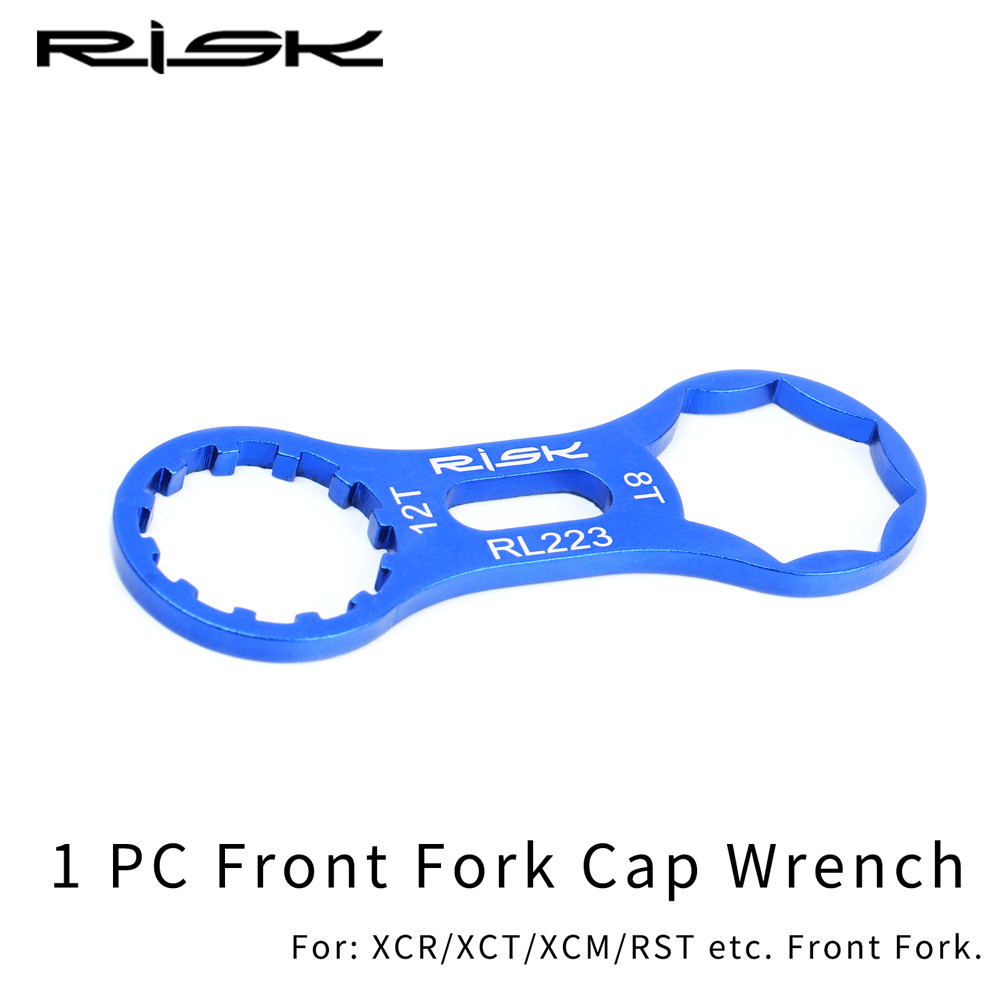 RISK Bicycle Front Fork Wrench SR Suntour XCR / XCT / XCM / RST, Front Fork Cap Repair Disassembly Tools, Lightweight Aluminum