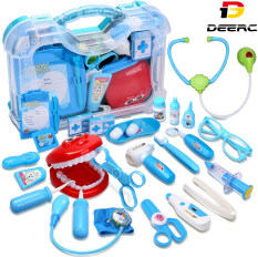DEERC | Bộ Đồ Chơi Bác Sĩ Bằng Đá Dễ Thương, 30 Bộ Đồ Chơi Bác Sĩ Cho Trẻ Em Giả Vờ Chơi Với Ống Nghe Điện Tử Đồ Chơi Và Hộp Đựng, Đồ Chơi Giáo Dục Đóng Vai Bác Sĩ Tốt Nhất Cho Bé Trai Và Bé Gái