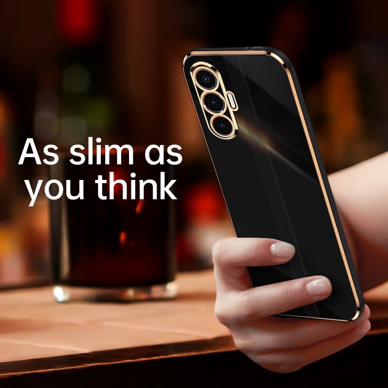 Tecno Pova 3 Case Protective Electroplating Shockproof Case Tecno Pova 3 Casing Cover Silicone TPU Soft Back Cover
