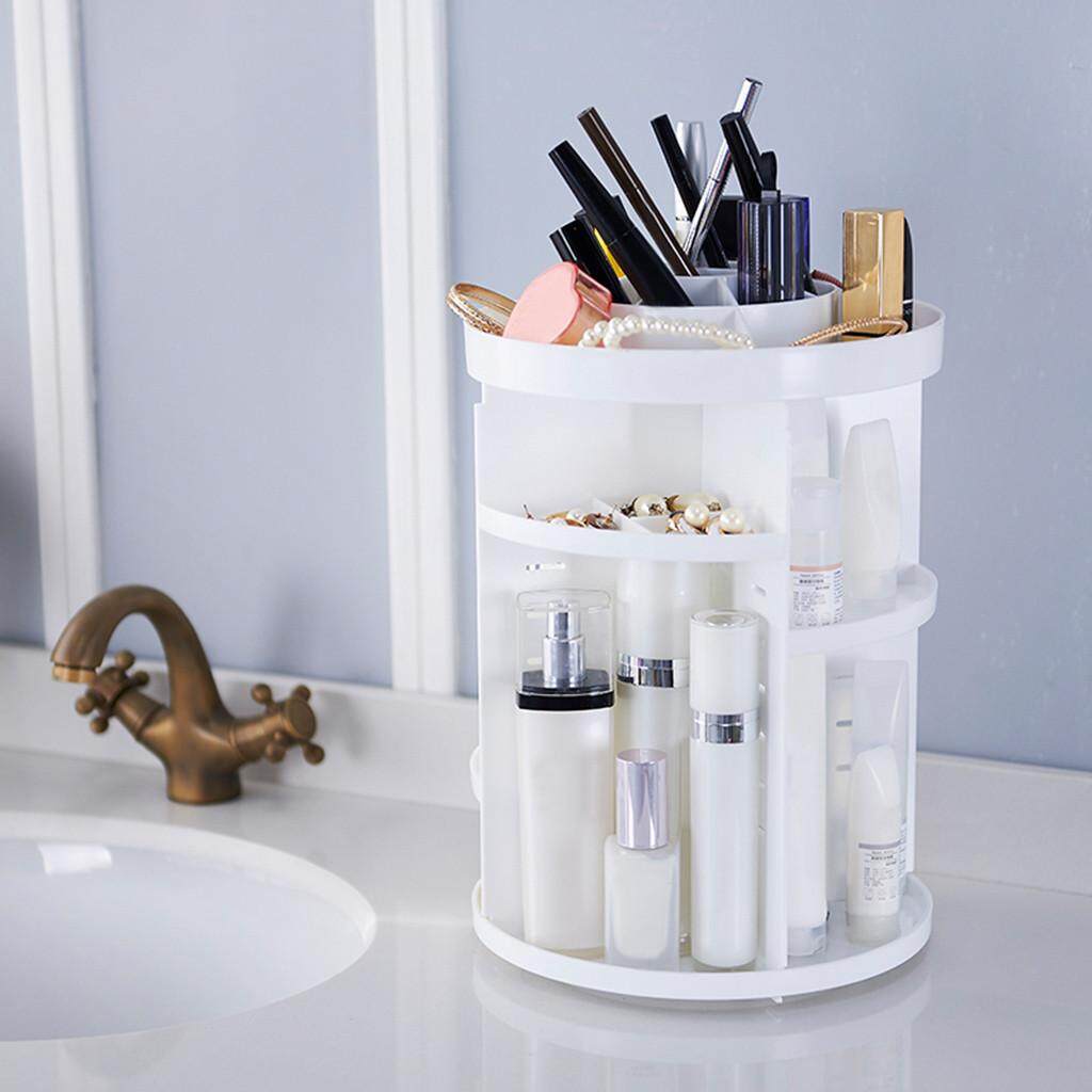 TWO Storage tool box Makeup Organizer Rotating Vanity Organizer and Storage Box 360°Spinning