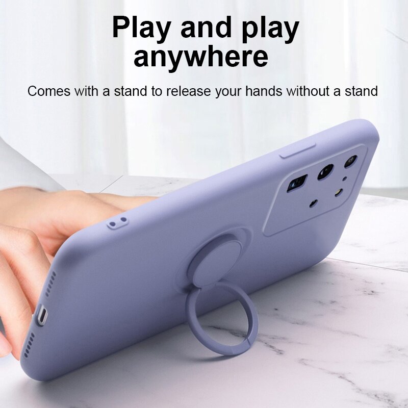 Ốp Lưng Xiaomi Mi 12 Redmi Note 11 11S Pro Plus + 5G Poco X4 Pro Silicone Lỏng Mềm Sang Trọng Với Giá Đỡ Nhẫn Nam Châm Ốp Chống Sốc Dây Đeo Miễn Phí