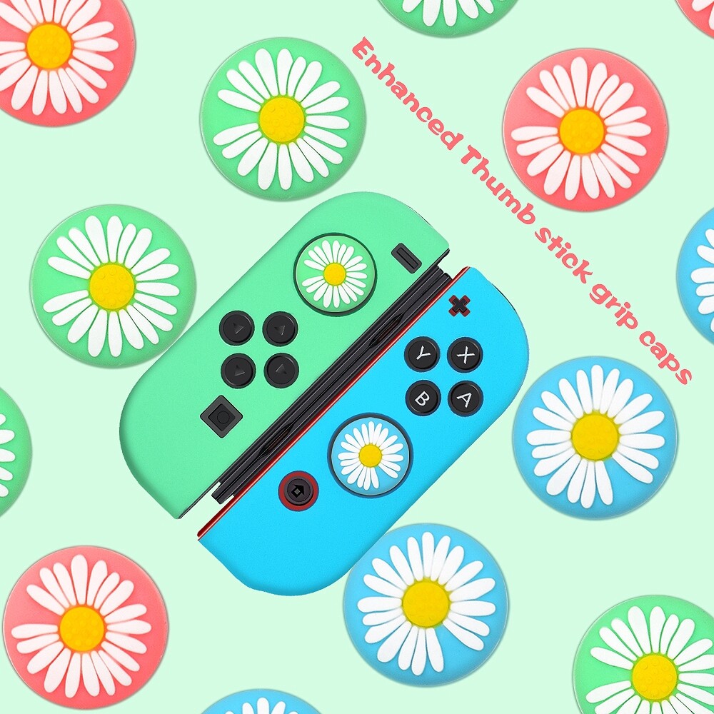 For Nintendo Switch / Lite Controller Cover Joystick Thumb Grrip Button Cap  Animal Crossing Joy Con Cases  NS Switch Lite Accessories