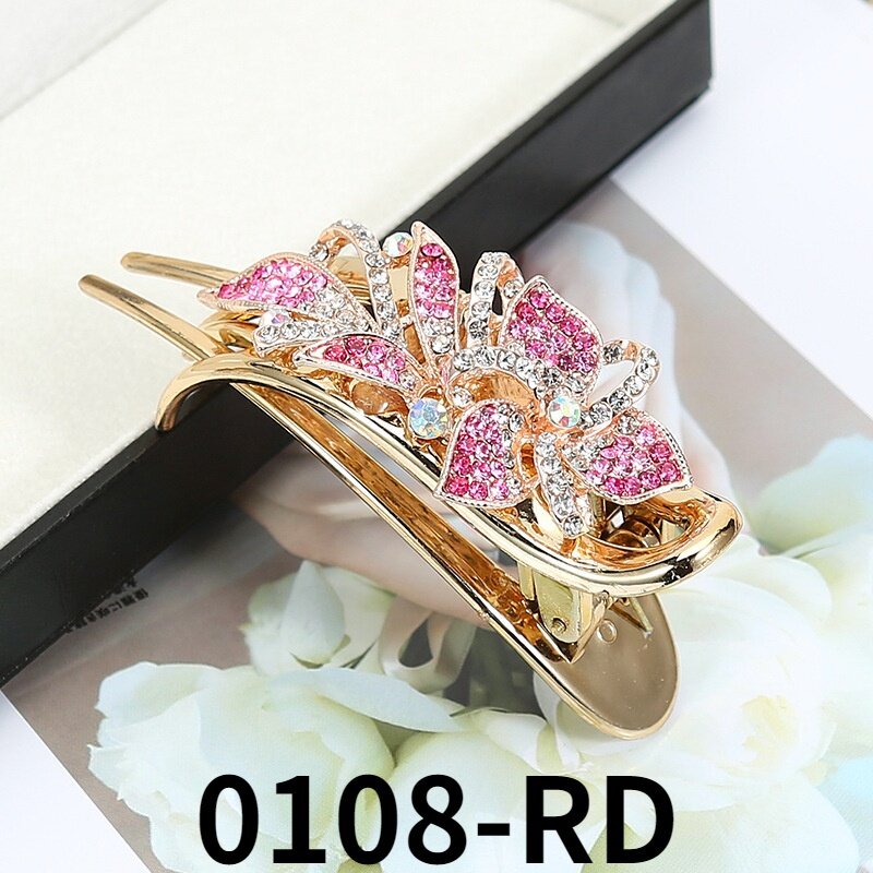 Korea's new colorful rhinestone flower hairpin exquisite butterfly hair accessories