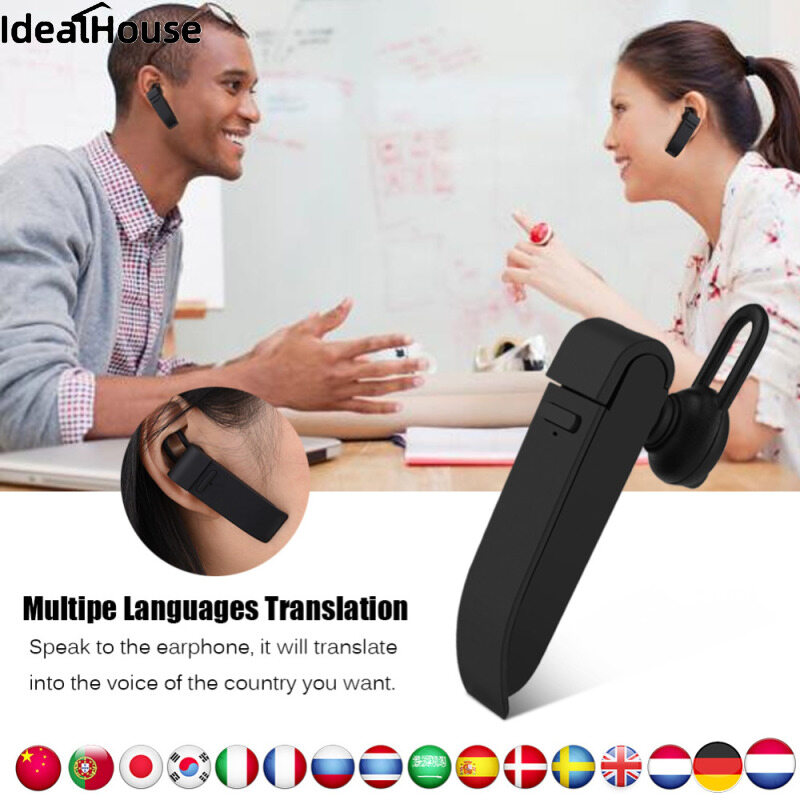 IDealHouse Multi-language Instant Translator Voice Translator Wireless Bluetooth Earphone Headphones Traductor Simultaneo Russian Language