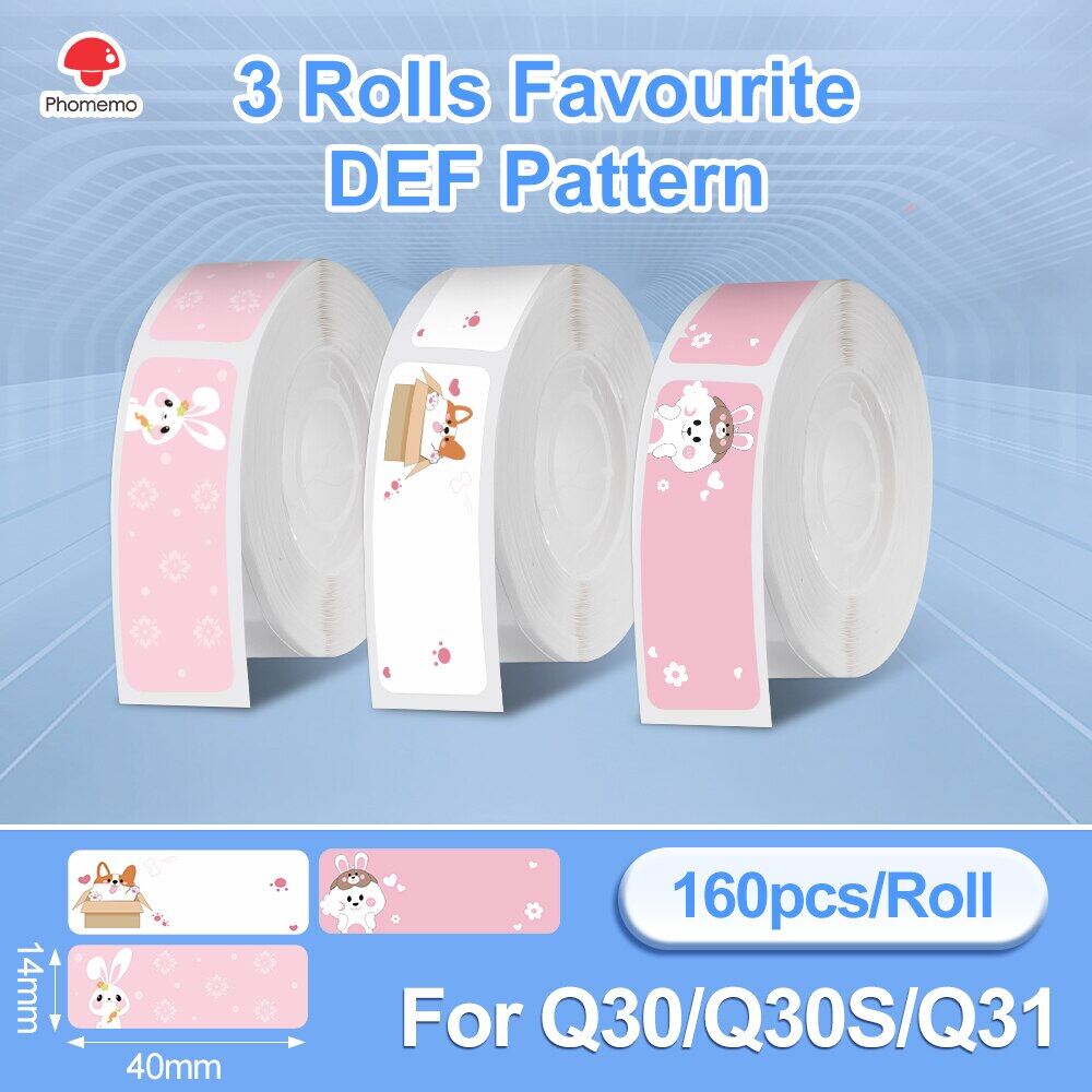 Phomemo Q30 Label Maker Machine Mini Pocket Thermal Label Printer DIY Date Sticker Wireless Label Machine Various Label Paper