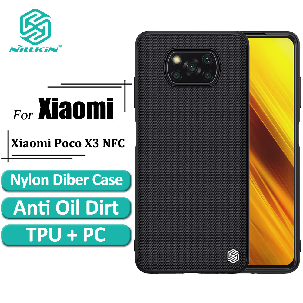 Nillkin Luxury Matte Textured Case for Xiaomi Poco X3 Pro / Poco X3 NFC Phone Cases Anti - Pollution TPU + PC Shockproof Durable Non-slip Back Cover