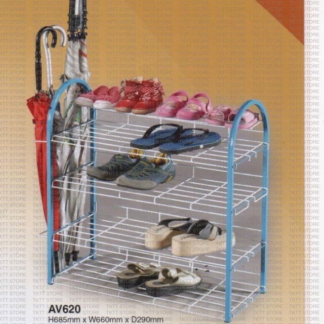 TKTT 3V 4 Tiers Alve Shoe Rack With Umbrella Holder Slipper Organiser ...