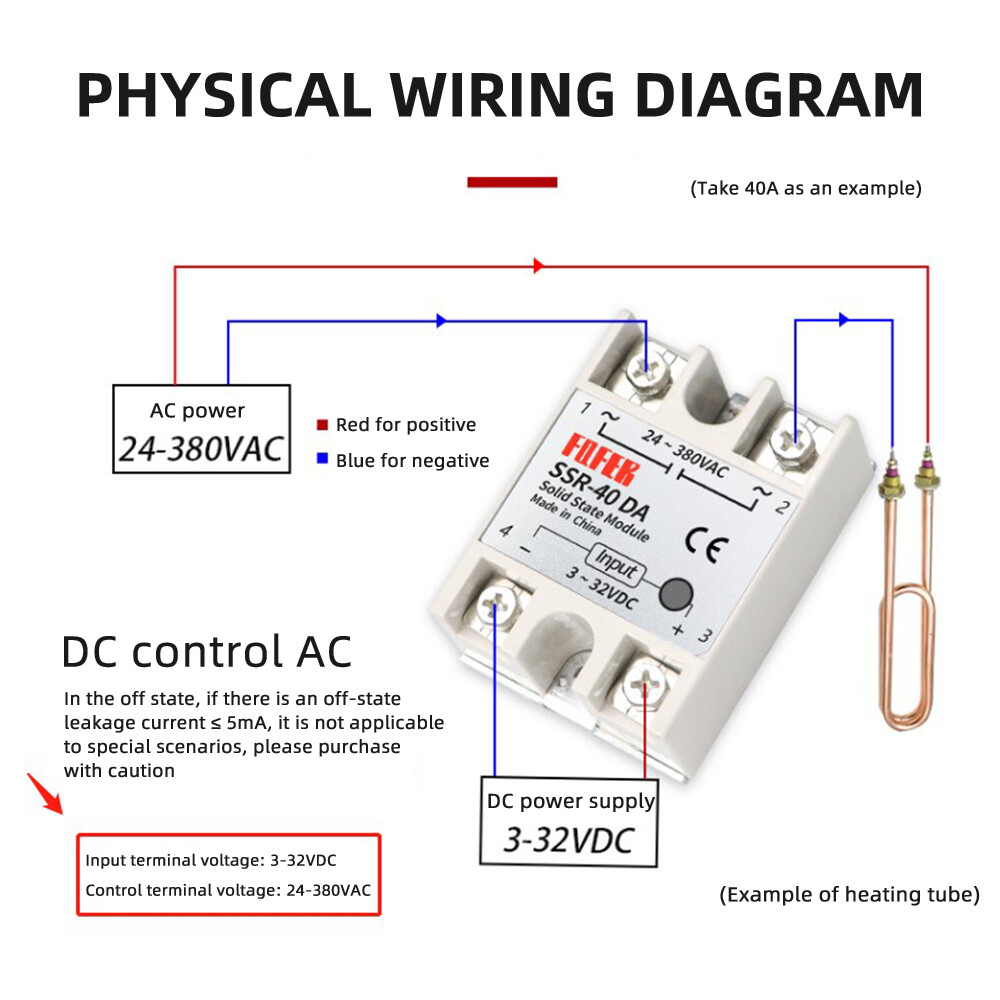 diymore SSR-10DA/25DA/40DA/50DA /60DA75DA/100DA SSR-25AA 40AA dc solid state relay. control Module Relay 3-32V Input DC 24-380V AC Outp