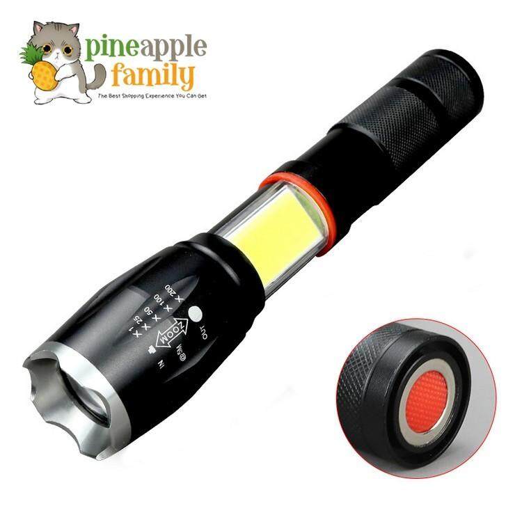 LED Flashlight18650 T6+COB 90Degree Fold Multifunction Torch Light Magnet PDH