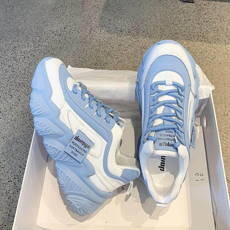 2022 new ins net red spring and summer color jelly old shoes women's trendy thick bottom feet small casual sports shoes