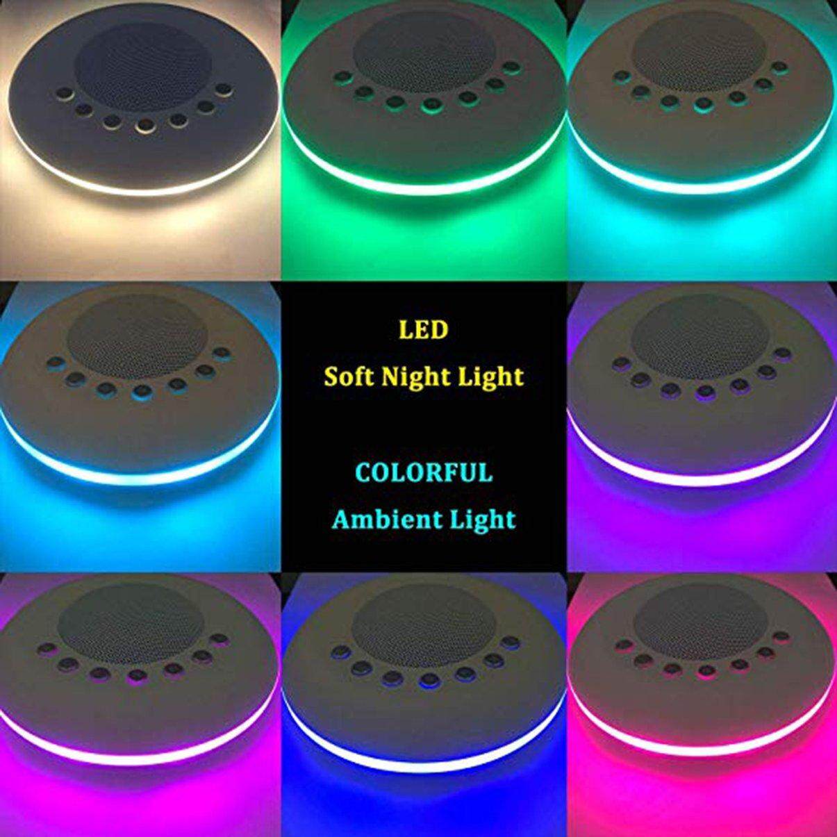 Crazy Deal White Noise Machine LED Night Light Colorful Ambient Light USB Nature Sounds