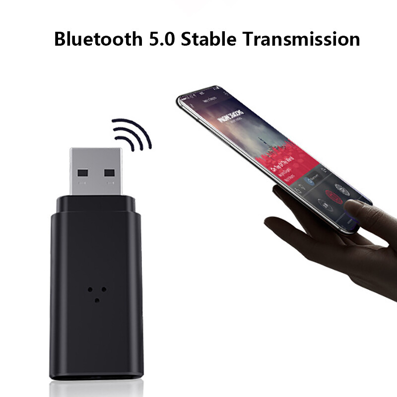 DISOUR Bộ Thu Âm Thanh Stereo USB Bluetooth 5.0 Bộ Chuyển Đổi Bluetooth Rảnh Tay Không Dây Dongle Cho Loa Cho Iphone Xe Hơi