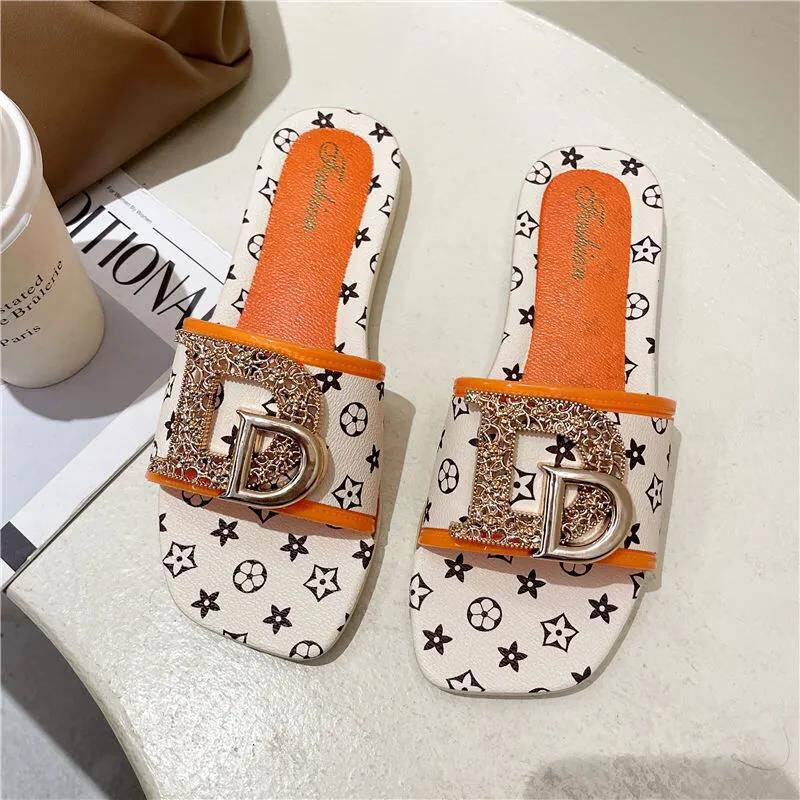 QiaoYiLuo flat slippers and slip-on shoes with non-slip sole and tough tread for women