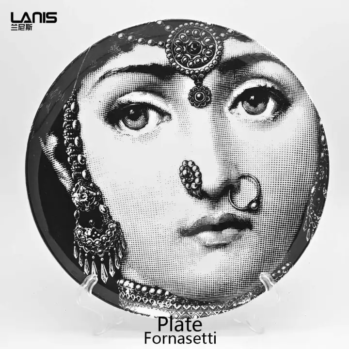 10 Inch Fornasetti Plate Home European Decor Porcelain Artwork