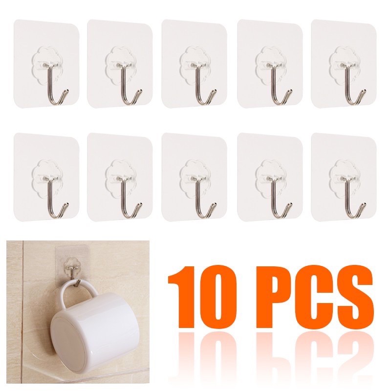 Set 10 móc dán tường trong suốt thần thánh
