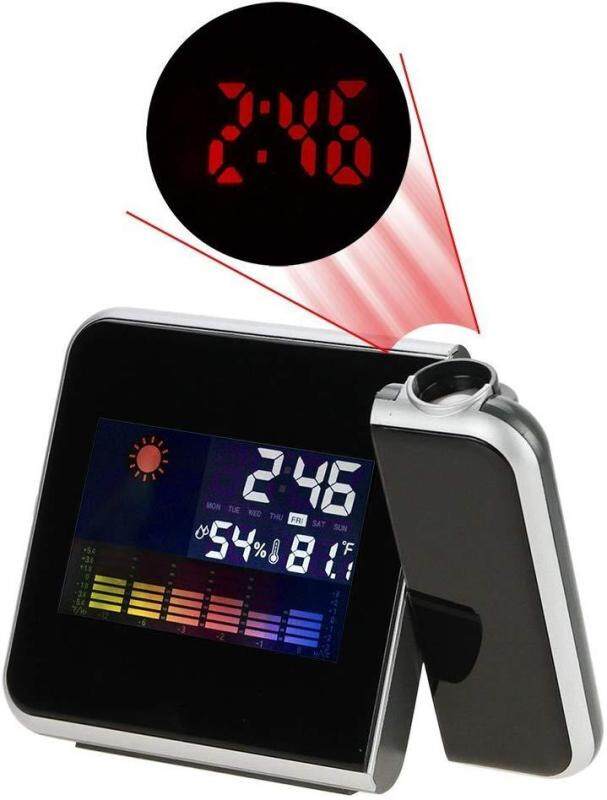 Đèn Nền LED/Màn Hình Hiển Thị Màu W, Chiếu Kỹ Thuật Số Thời Tiết Màn Hình LCD Báo Lại Đồng Hồ Báo Thức bán chạy