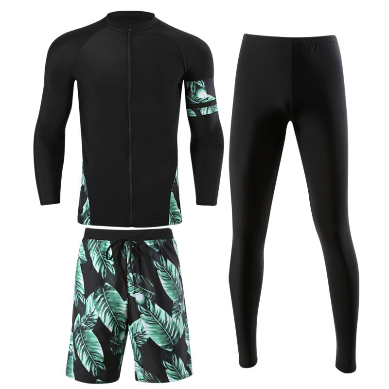 LIVE GREAT sweethearts Long sleeves, long trousers, and a swimsuit Split suit diving suit surf Cover your stomach Show thin swimwear