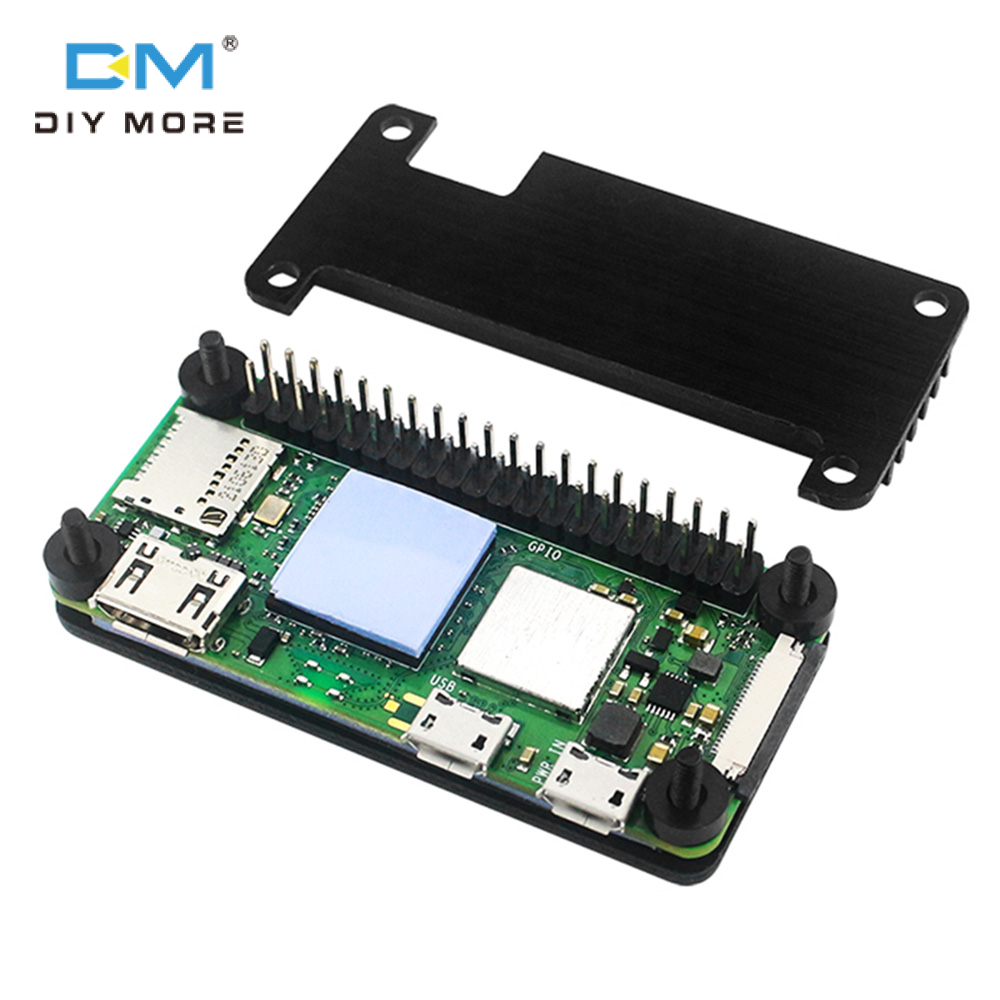 diymore Vỏ Nhôm Nguyên Chất Raspberry Pi Zero 2W Vỏ Bảo Vệ Raspberry Pi Zero 2W + Đầu Ghim