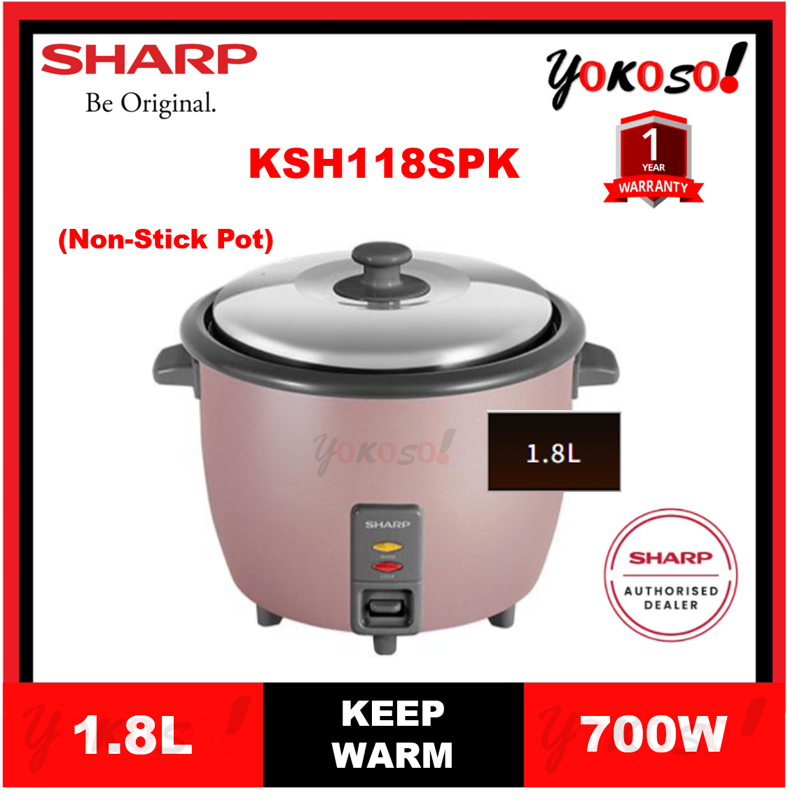 sharp 1.8 l rice cooker