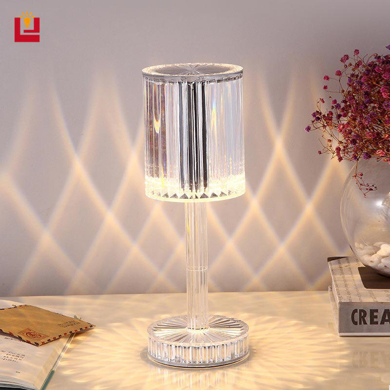 LED lamp crystal table lamp atmosphere lamp bedside lamp bedroom lamp room decoration lamp usb lamp remote control dimmable light source