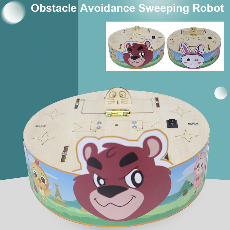 DIY Obstacle Avoidance Sweeping Robot DIY Science Experiment Kit & Education Model Toy For Children Gift Toy Project