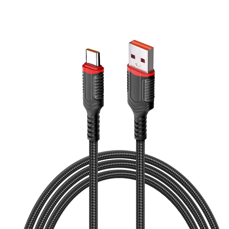DISOUR 66W Fast Charge Cable Nylon Braided Charging Line USB To USB To Micro USB/Type-C/iPhone Support Data Transfer For IOS Android