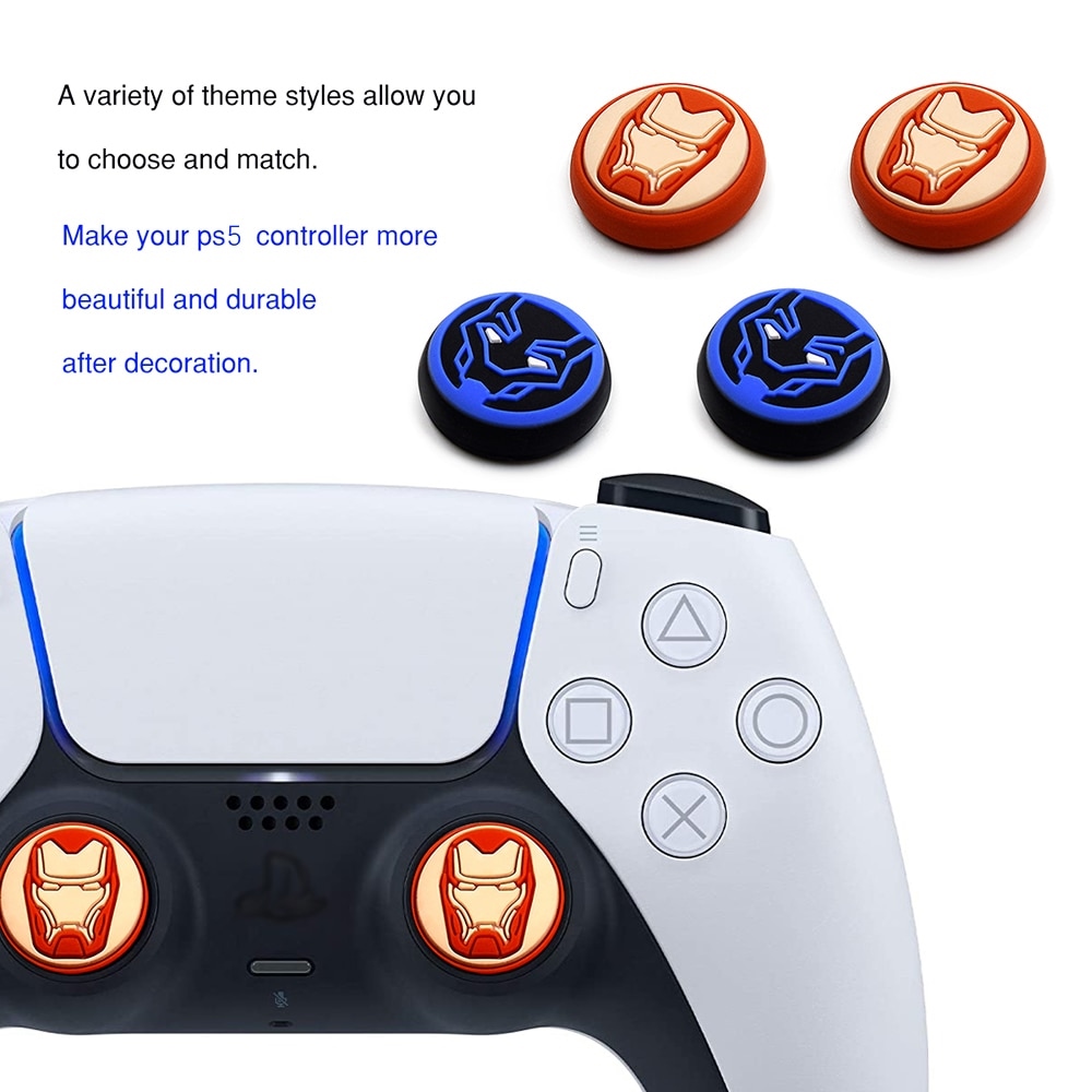 PS5 2PCS Thumb Grip Caps Playstation4 NS Switch Pro Controller Joystick Cap Silicone Rubber Individual Thumb Grip Caps  M4