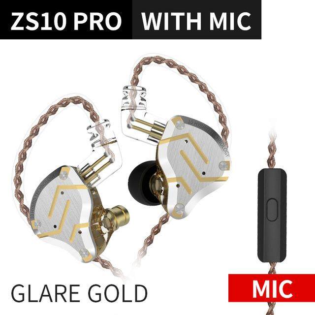 KZ ZS10 PRO 4BA 1DD Lai HIFI Kim Loại Tai Nghe In-Tai Tai Nghe Tai Nghe Thể Thao Tiếng Ồn Noise Cancelling AS10 AS16 ZST ZSN ES4 T2 ZSX C12 ZAX ASX CA16 C10 PRO