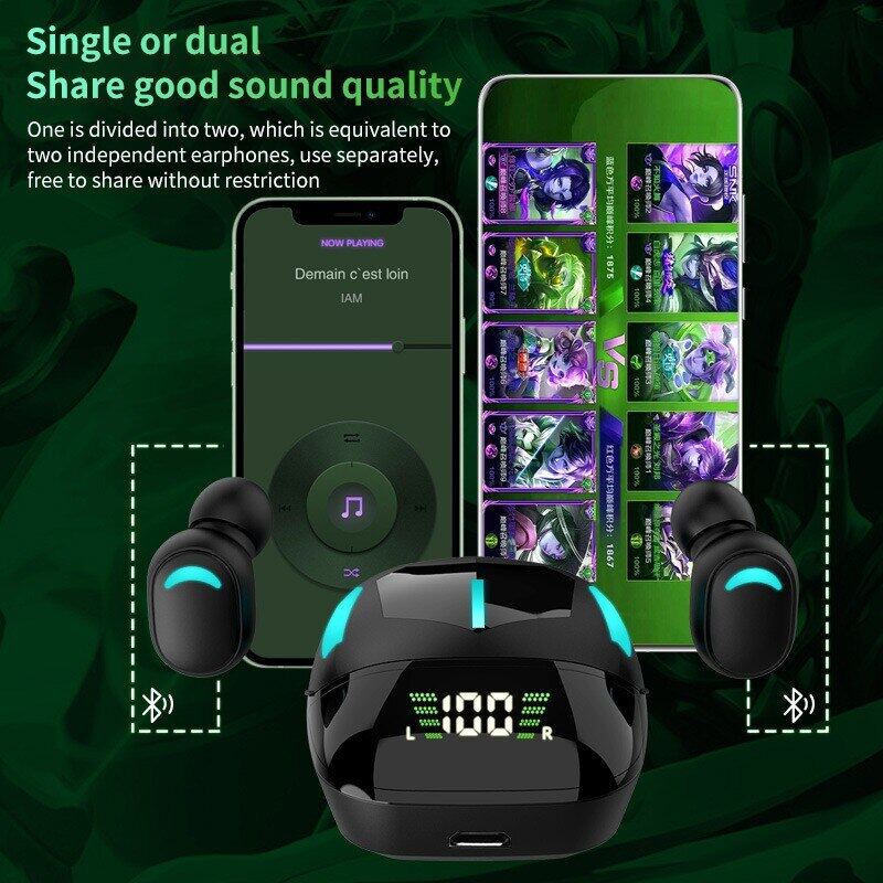 Tai Nghe G7s TWS Bluetooth 5.1 Không Dây Tai Nghe Chơi Game Tai Nghe Nhét Tai Độ Trễ Thấp Màn Hình LED Giảm Tiếng Ồn Tai Nghe Âm Thanh Nổi HIFI