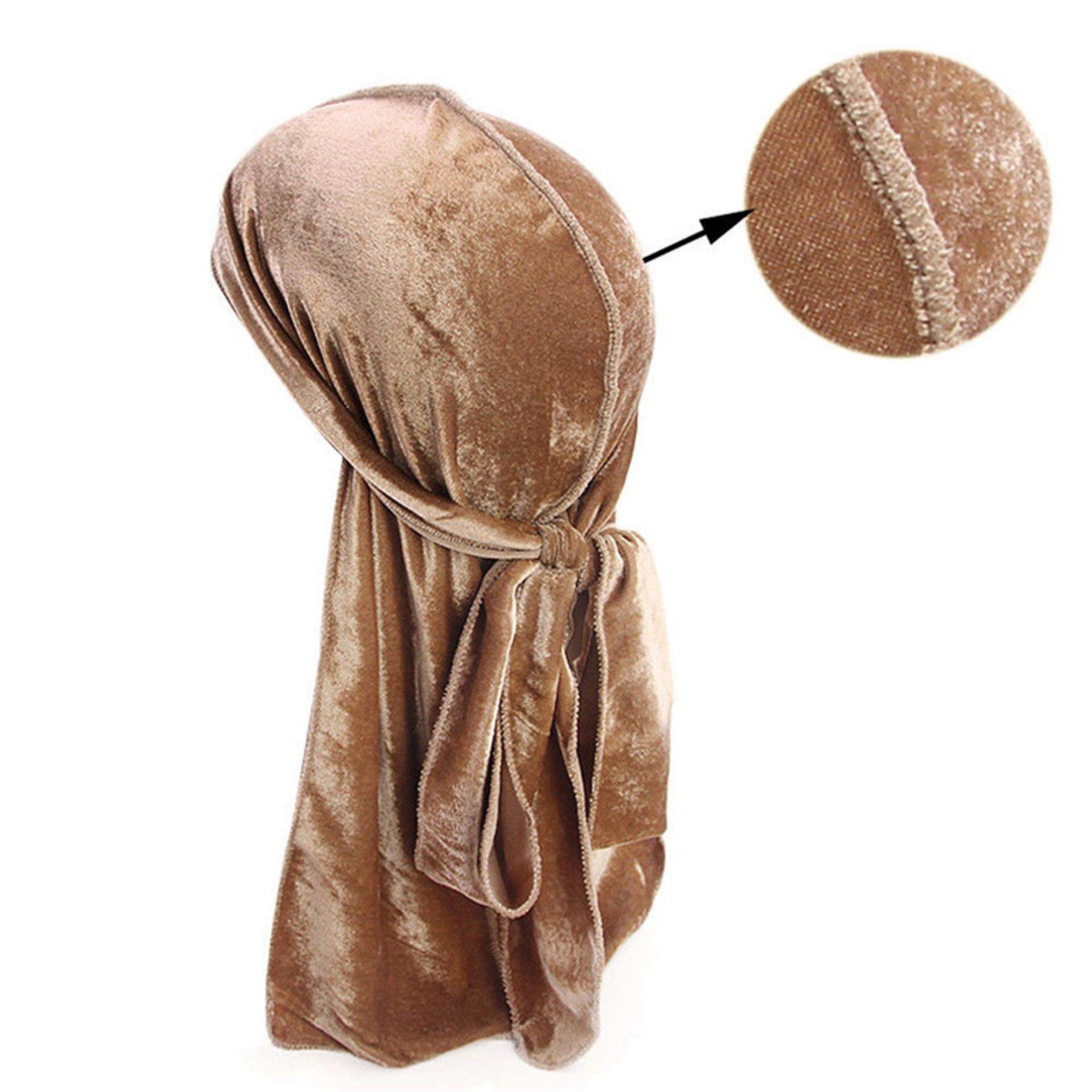 Unisex Mens Womens Velvet Breathable Bandana Hat Turban Caps Doo Durag Headwear