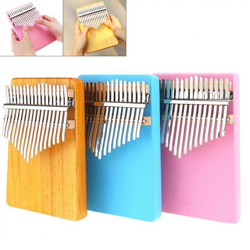 17 Phím Ngón Tay Cái Đàn Piano Kalimba Đơn Ban Bàn Phím Mini Nhạc Cụ Hồng Xanh Dương Gỗ Tùy Chọn