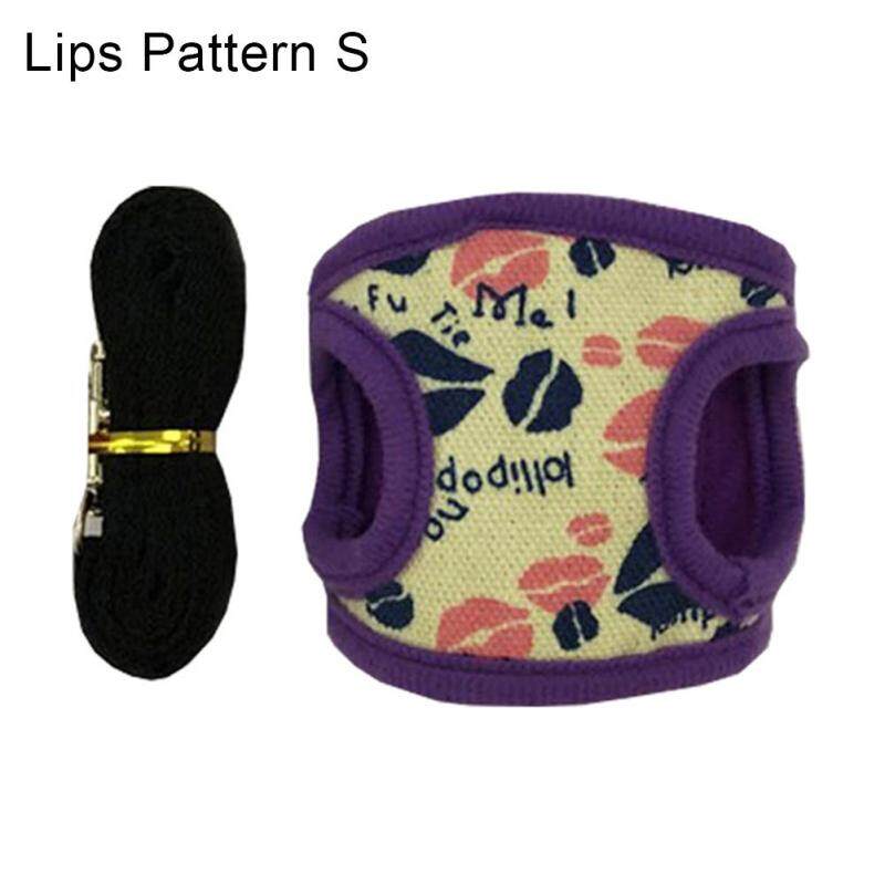Pet Rabbit hamster Star Lip in bướm khai thác vest dây xích kéo