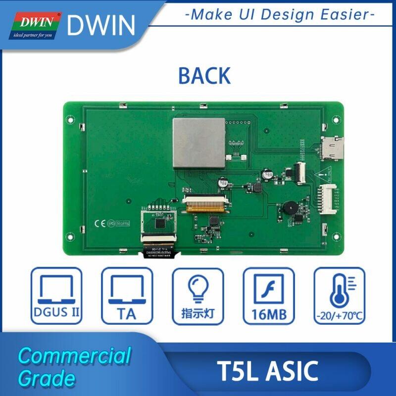 DWIN 7 Inch 800*480 TFT LCD Display Module Capacitive/Resistive TTL/RS232 Commercial Smart Screen For Arduino DMG80480C070_04W