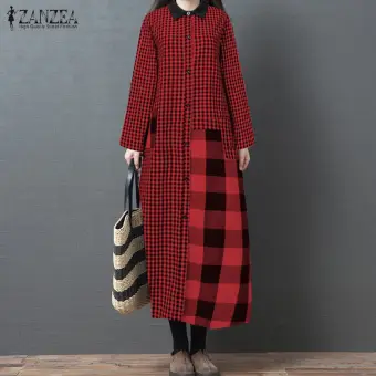 maxi plaid shirt