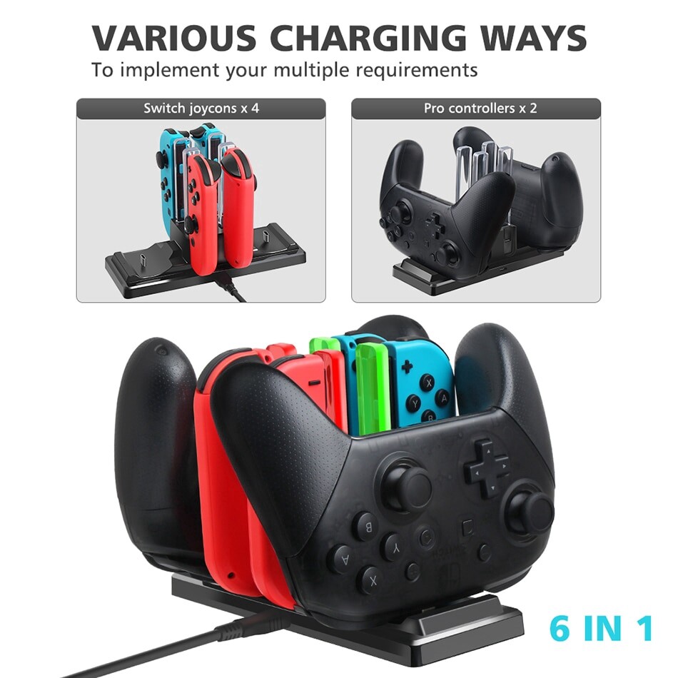 Nintendo Switch Pro Controller Charger Charging Dock Portable Joycon & Switch Pro Controller Charger For NS Joystick