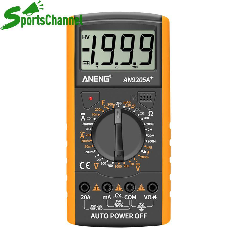 ANENG AN9205A+ LCD Display 1999 Counts Digital Multimeter Portable Voltmeter 180x90x35mm