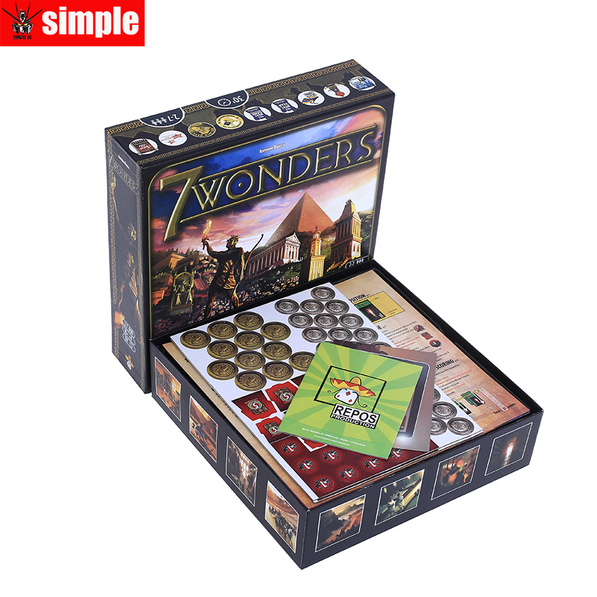 7 Wonders Board Game English Version Game Party Duel Wonders