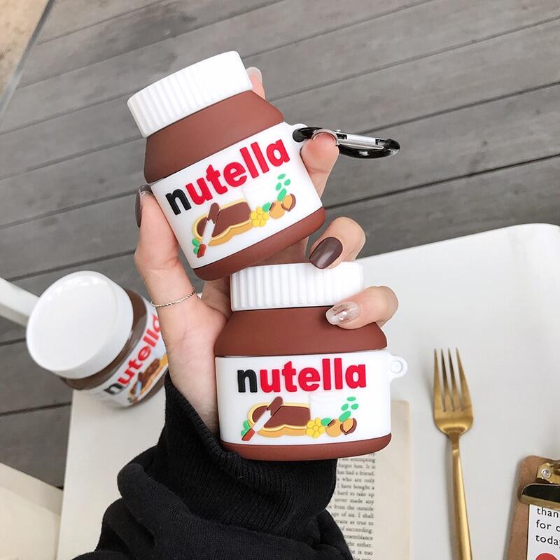 Nutella Hazelnut Sauce Canned Case for AirPods 1 2 3 Charging Box Soft Silicone Shockproof Earphone Protective Cover Case for Airpods Pro