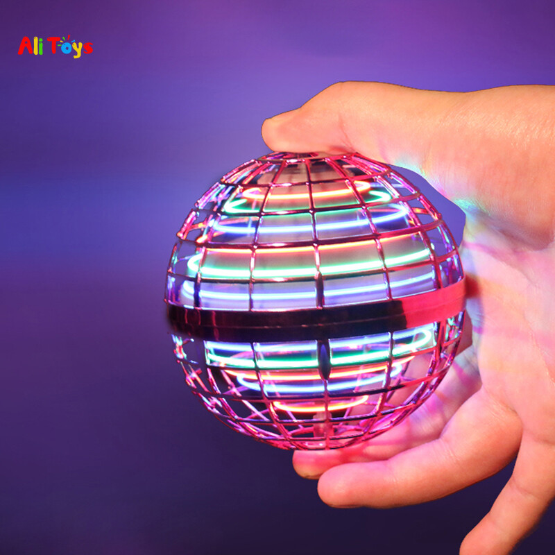 AliToys Flying Orb Ball Mini UFO Lighting Infrared Induction Control RC Helicopter Flying Robot Toys for Kids and Boys Birthday Gift