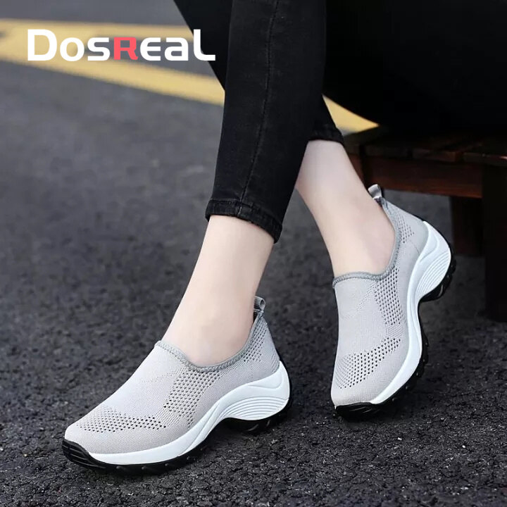 DOREAL New Women Casual Platform Shoes  Women Sneakers Trainers Slip-On Dance Shoes