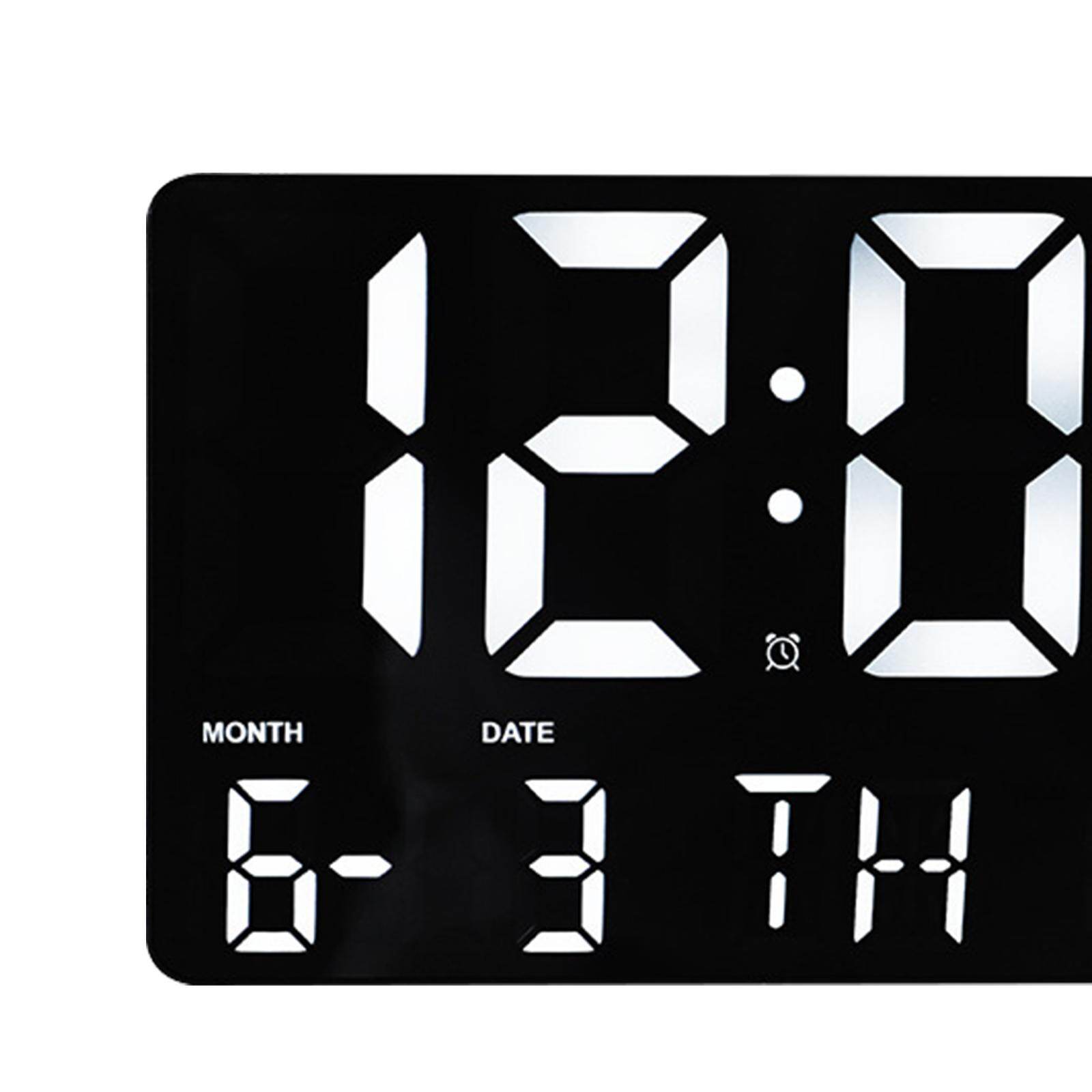 Aituan 10" Digital LED Wall Clock Wall Mountable Temp with Remote Control