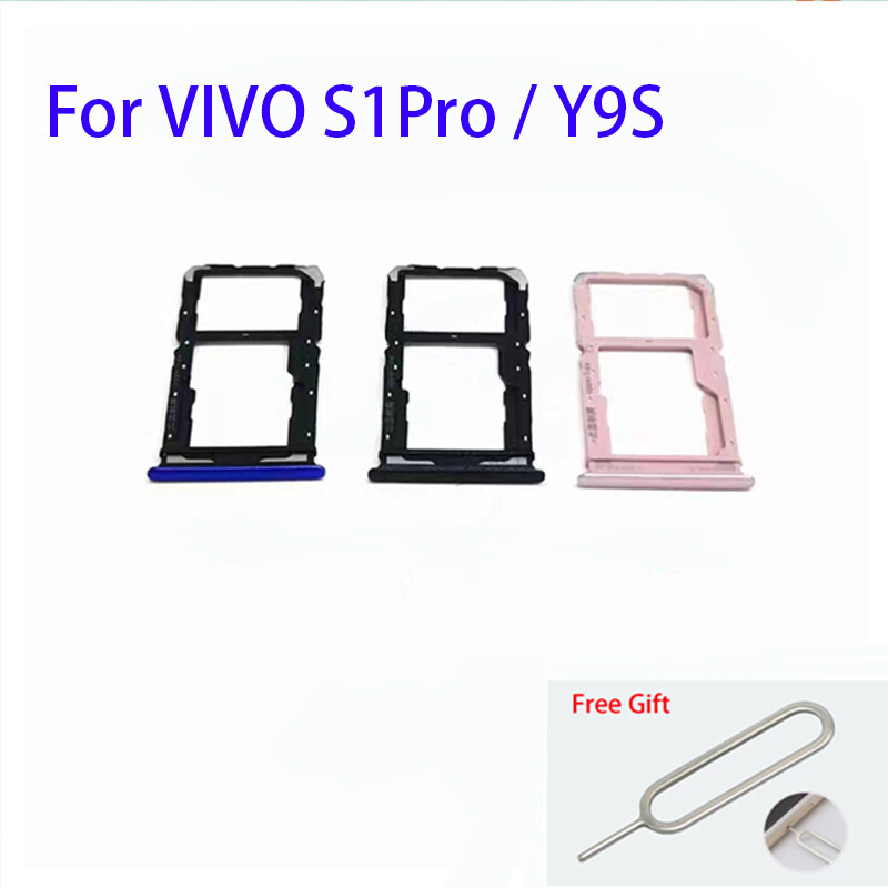 Sim tray card holder for vivo s1pro / y9s / s1 pro sim card adapter sim card with micro sd card holder slot tray adapter replacement part