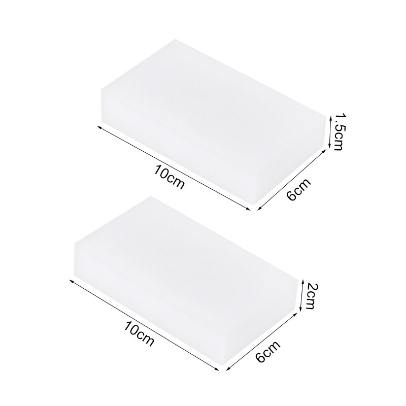 100PCS Magic Sponge Eraser Cleaning Melamine Multi-use Foam Cleaner White 10x6x2cm