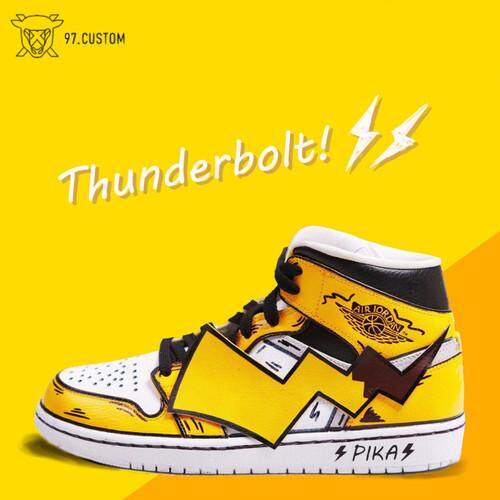 NIKE_AIR JORDAN_1 Pikachu Color_matching Sneakers_custom Perubahan Warna _