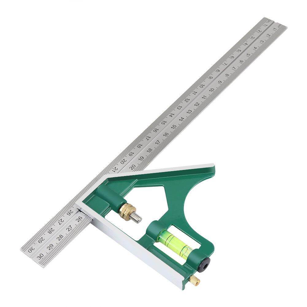 Multi-functional 300mm Combination Square Angle Ruler 45/90 Degree With Bubble Level