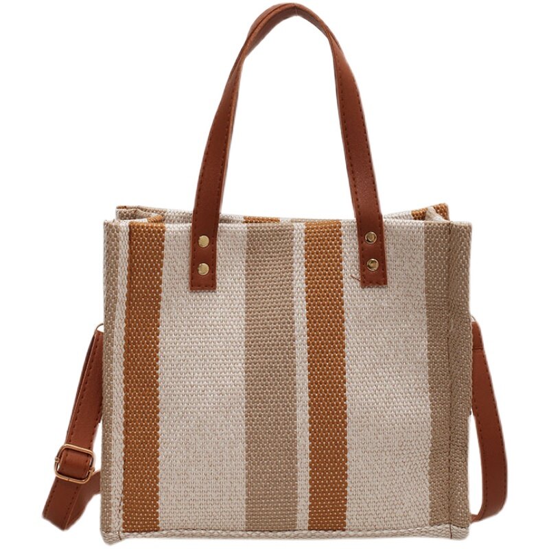 College Student Class Handheld Canvas Commuting One Shoulder Crossbody Large Capacity Notebook A4 Teacher Briefcase