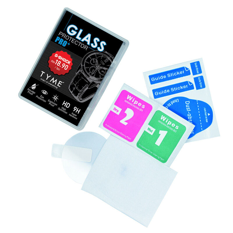 TYME G-Shock Round Tempered Glass From 26mm to 40mm Malaysia