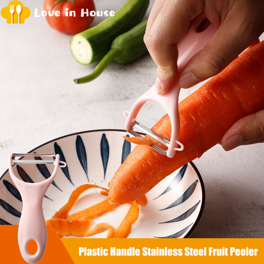 1PCS Stainless Steel Fruit Peeler Household Kitchen Tool Plastic Handle Apple Melon Planer Potato Planer Peeling Cutter