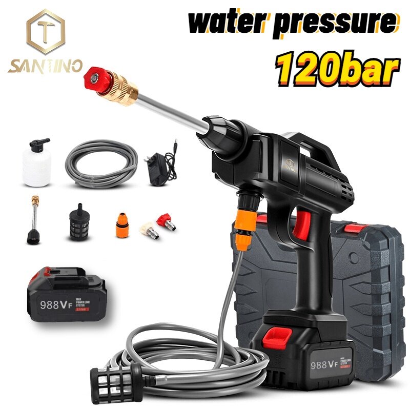 car shampoo ☜SANTINO 988VF Water Jet Cordless Car Wash Floor Tiles