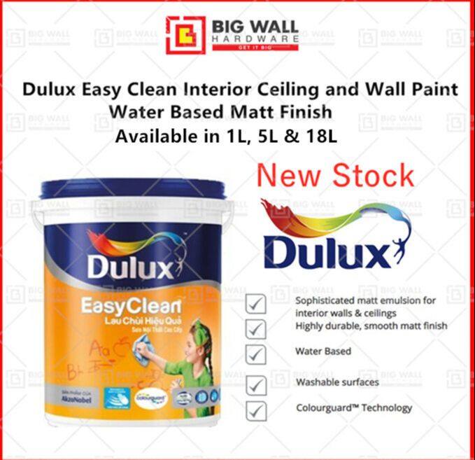 1L Dulux Easy Clean Interior Ceiling and Wall Paint Water Based Matt ...